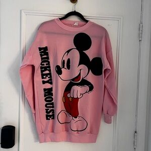 Vintage Disney Mickey Mouse Pink Sweater